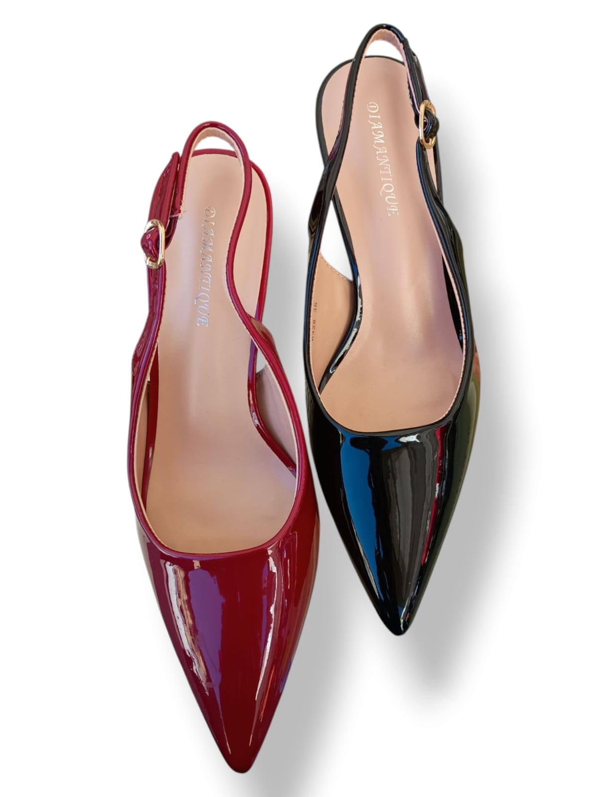eleganti slingback lucidi